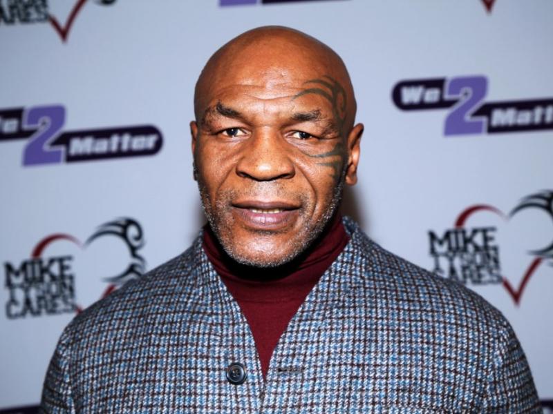 Mike Tyson was almost ironically knocked out, after comically falling off a skateboard in front of skateboard icon Tony Hawk.