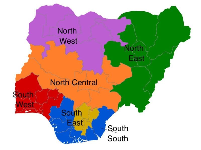 Nigeria, officially known as the Federal Republic of Nigeria, is split into six geopolitical zones.