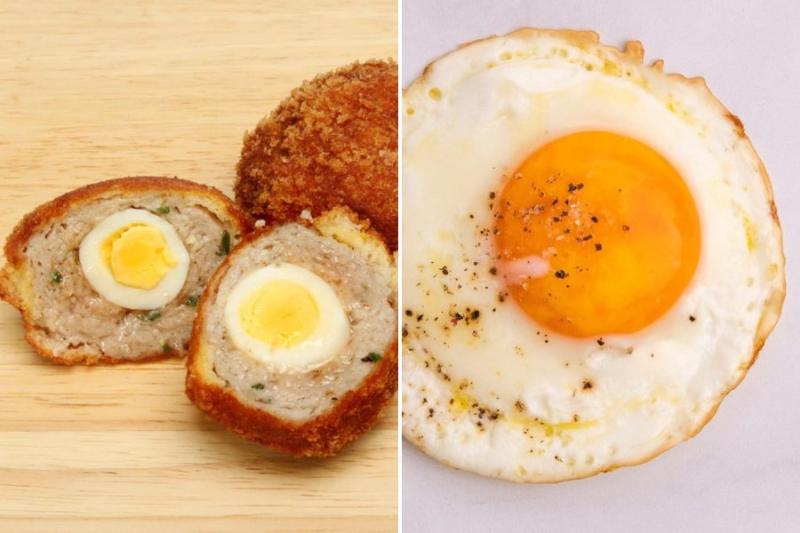 Fried and scotch eggs are two popular egg dishes that differ in their preparation, ingredients and serving style.